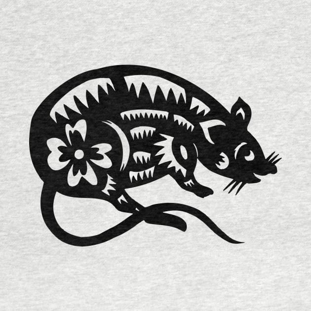 12 Zodiac Animal Signs Paper Cutting Rat by skstring